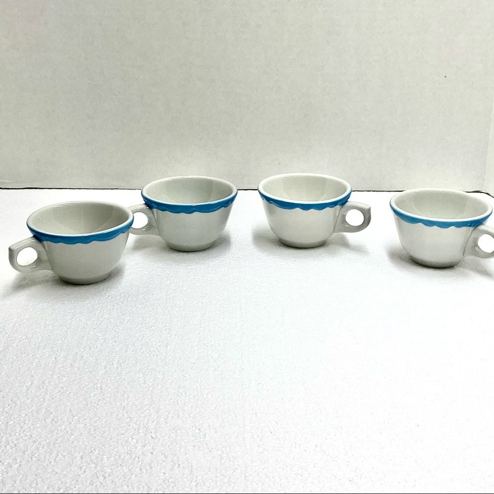 Vintage Sterling USA set of four coffee/teacups Marked with H-7 Restaurant Ware